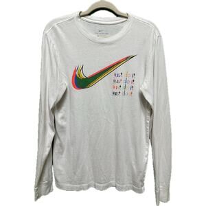 Nike Long Sleeve Graphic Tee Multicolor Swoosh “Just Do It” Men’s Size Small